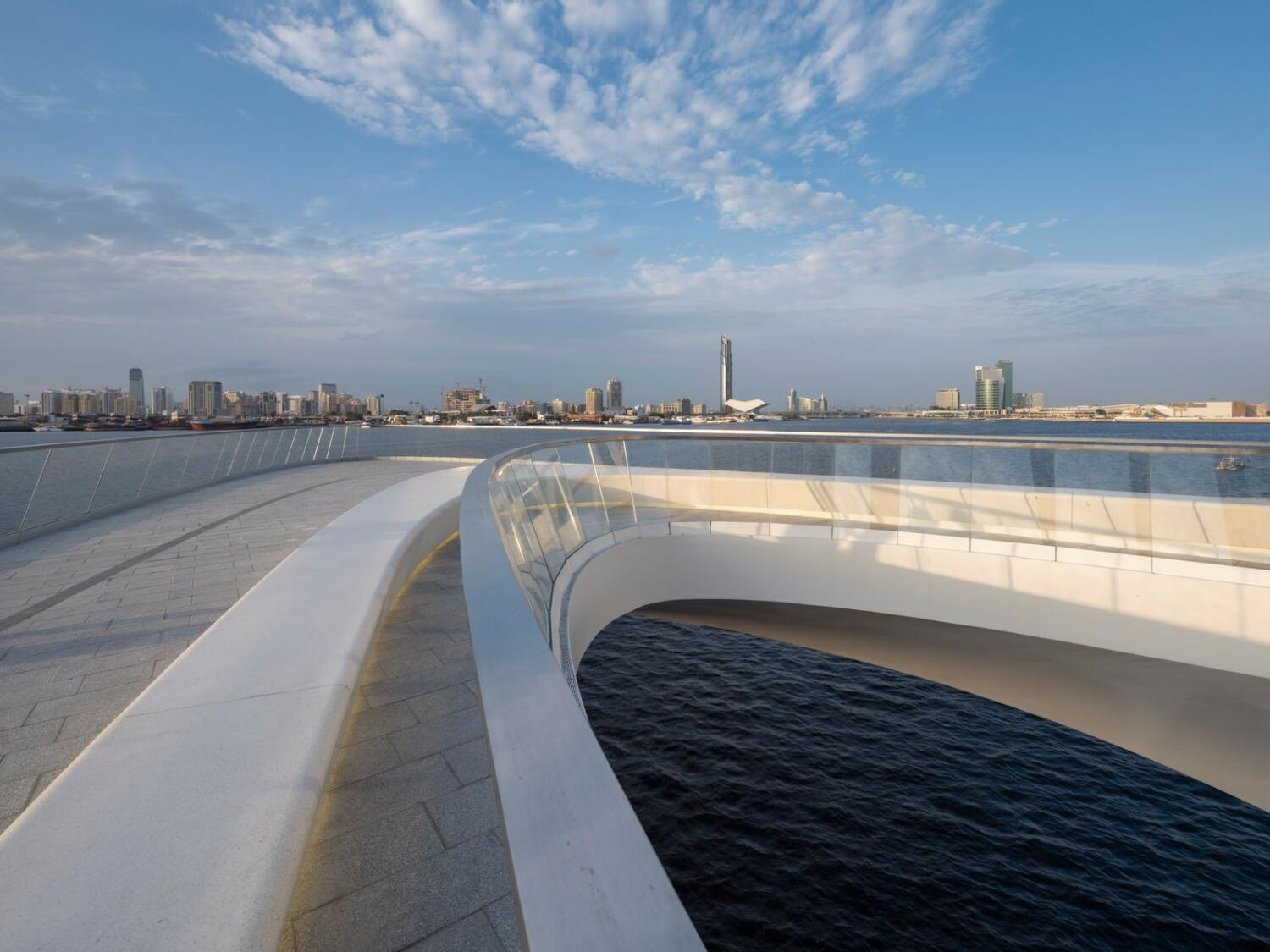 New viewing deck over Dubai Creek Harbour offers stunning views.