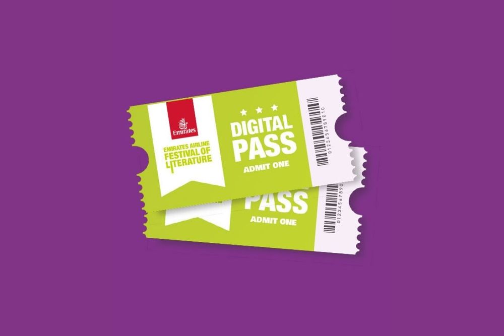Enjoy selected sessions from the #EmiratesLitFest from the comfort of your own home with a digital pass