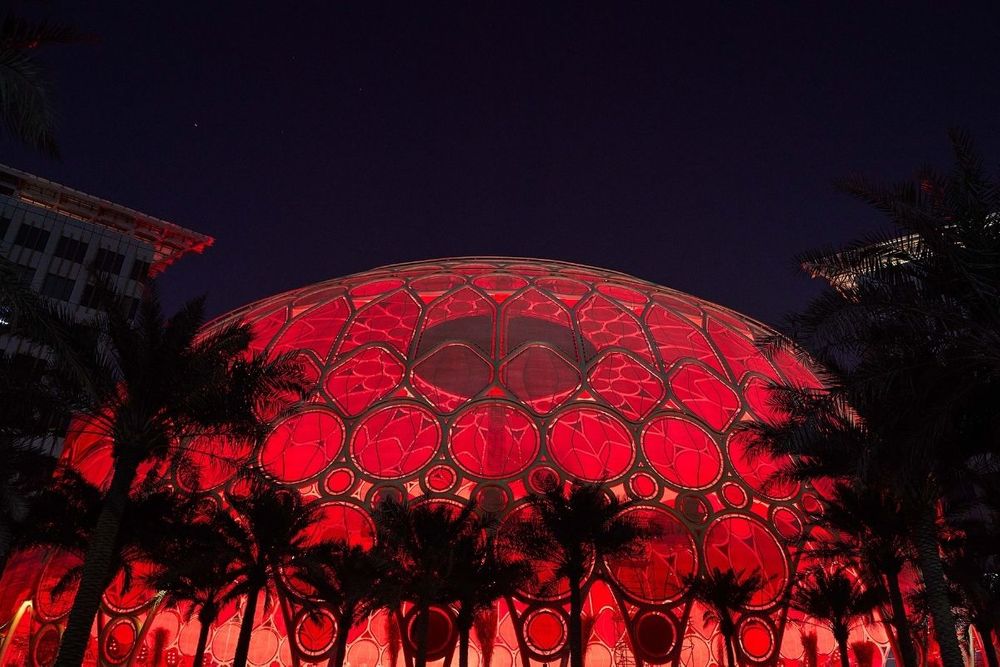 Expo 2020 illuminates Al Wasl dome in red as Hope Probe nears Mars orbit