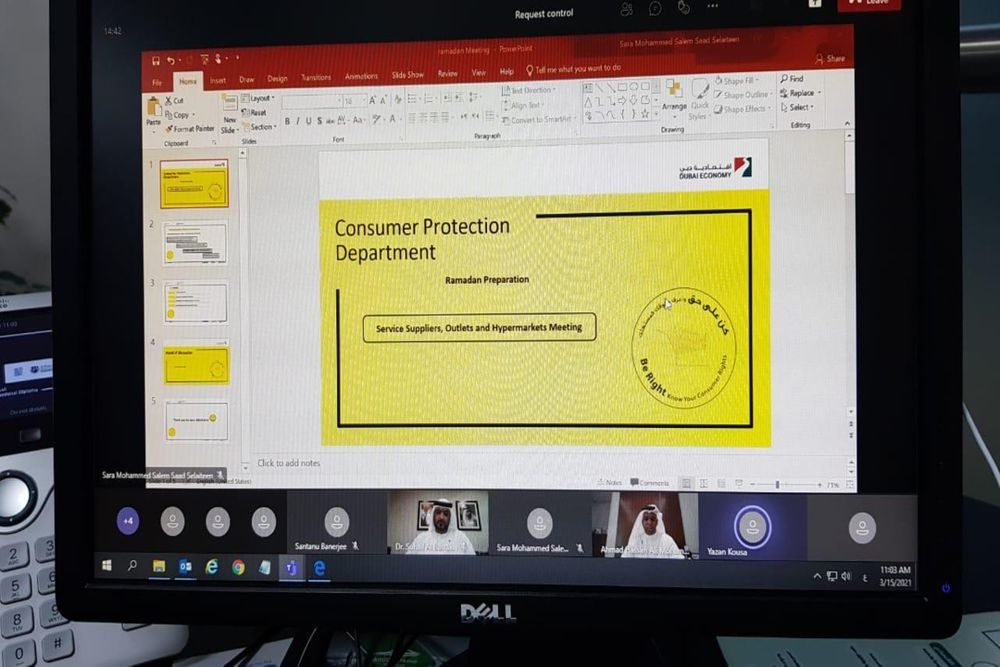 Consumer Protection team in Dubai Economy meets sales outlets in preparation of Ramadan