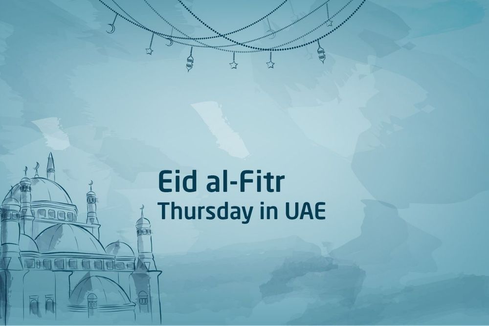 Eid alFitr Thursday in UAE