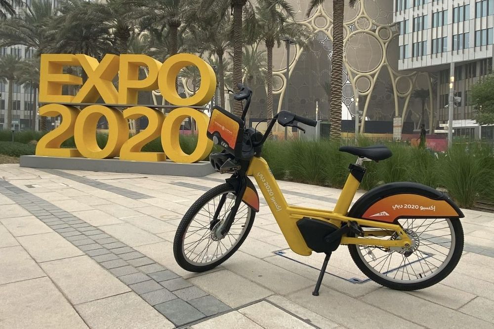 Bike sharing used as sustainable mobility solution at Expo 2020