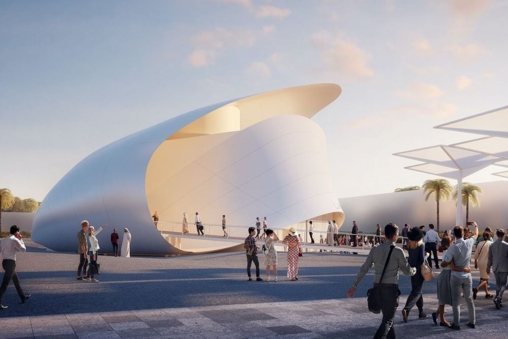 Expo 2020: Giant slide at Luxembourg pavilion