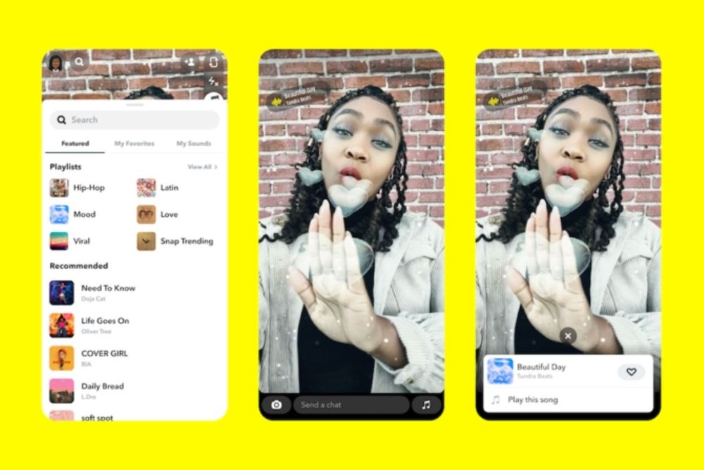 Snap partners with Sony Music, adds Sounds to Lenses
