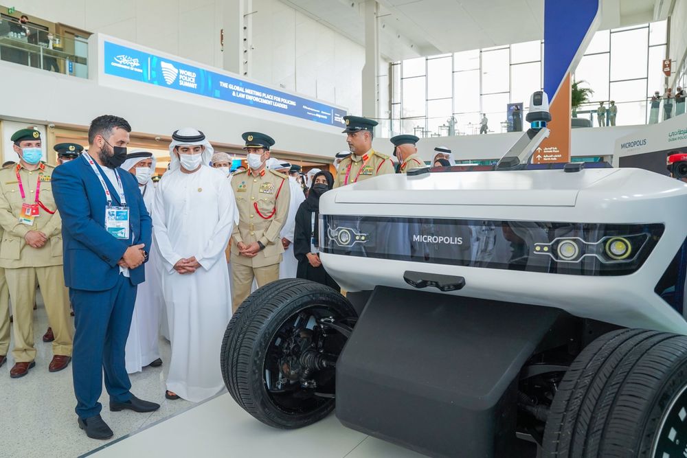 Hamdan bin Mohammed at the opening of World Police Summit 2022