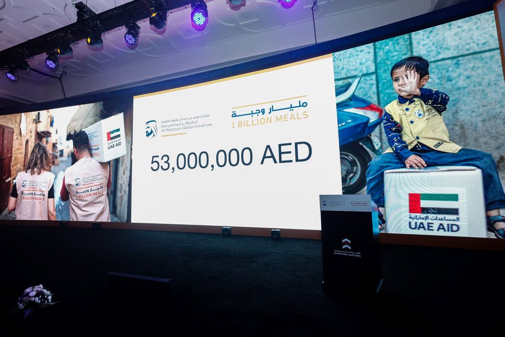 Record Breaking Numbers: Charity Auction collects AED53 Million for 1Billion Meals