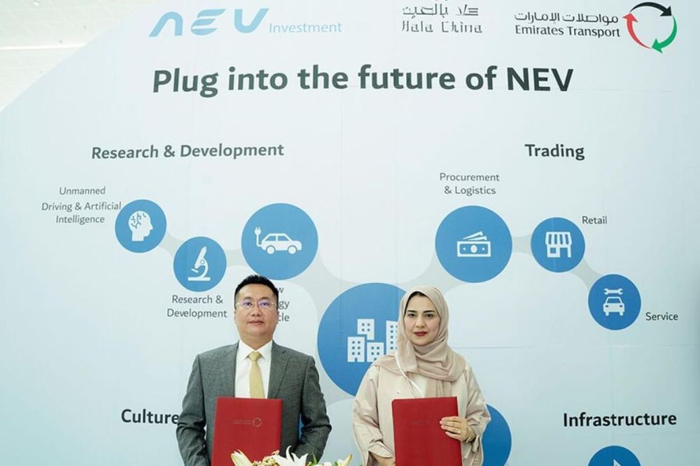 Emirates Transport and NEV Investment sign MOU