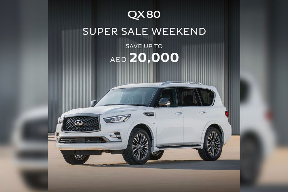 Save up to AED 20,000 on brand-new purchased INFINITI QX80