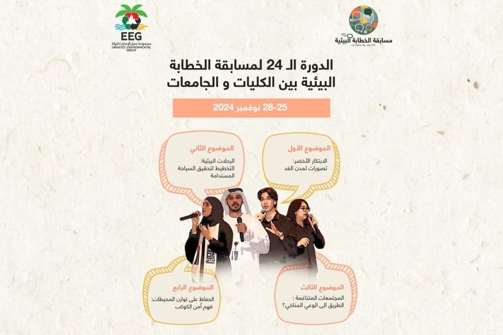 Emirates Environmental Group Hosts 24th Pan-Arab Inter College Environmental Public Speaking Competition
