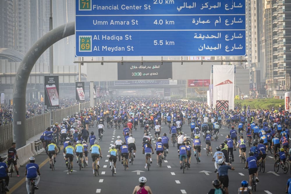 Dubai Ride 2024: Record-Breaking 37,130 Cyclists Take Over Sheikh Zayed Road
