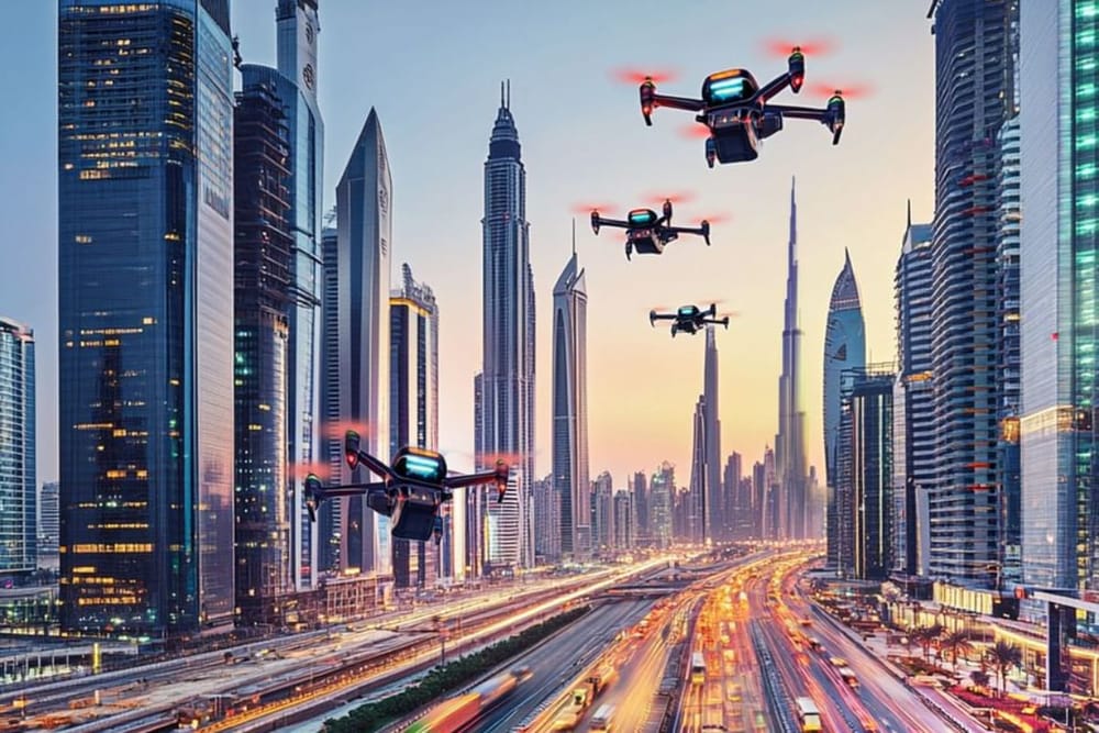 UAE Maps Air Corridors for Flying Taxis and Drones at WGS 2025