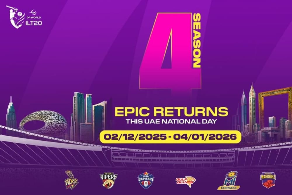 DP World ILT20 Season 4 to Begin on 2nd December Ahead of T20 World Cup