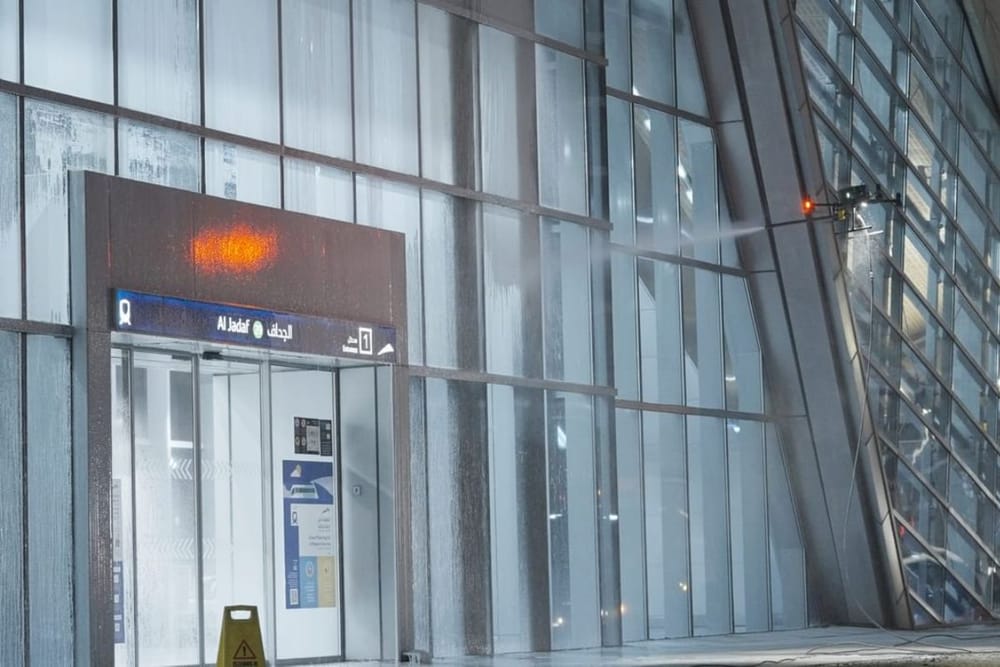 RTA Pilots Drone Technology to Clean Facades of Metro, Tram Stations