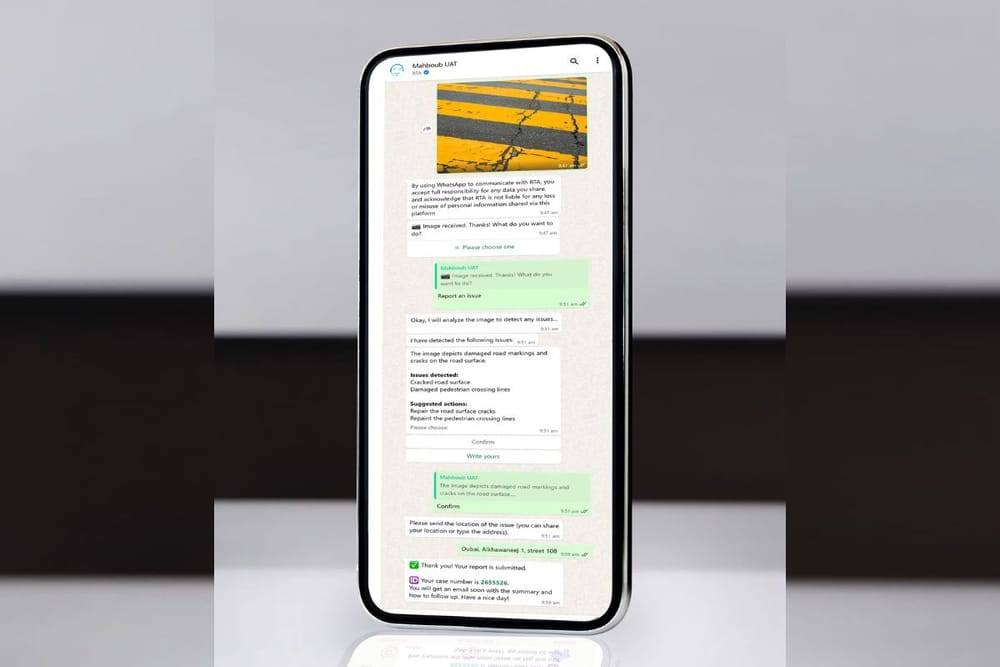 RTA Launches Smart Reporting Service on WhatsApp