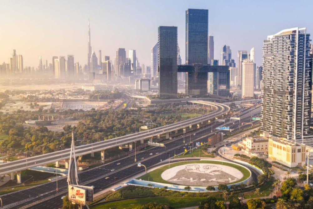 Dubai Unveils Giant Portrait of Sheikh Zayed and Sheikh Rashid for National Month