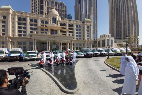 Dubai Corporation for Ambulance Services receives first batch of ambulances provided by Al Habtoor Group
