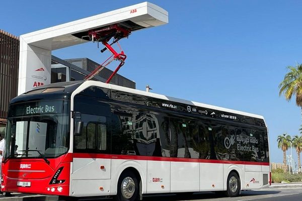 RTA launches trial run for 2 electric buses fitted with Opportunity Charging technology