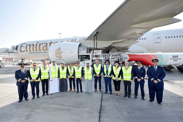 Emirates operates milestone demonstration flight powered with 100% SAF
