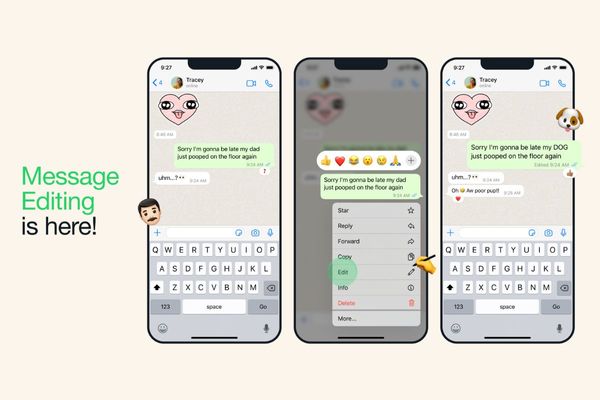 User can now edit their WhatsApp messages
