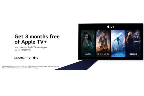 LG offers 3-months of Free Apple TV+ to LG Smart TV users