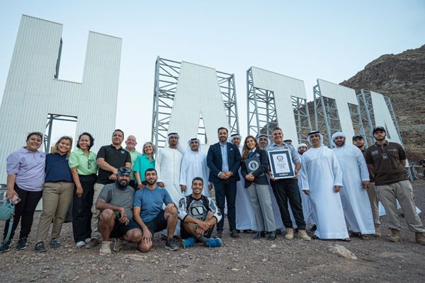 Iconic 19.28-metre Hatta Sign breaks Guinness World Records title for 'tallest landmark sign'