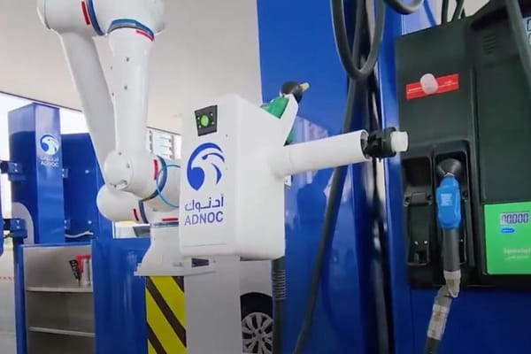 Robot arm refuel vehicle tanks in Abu Dhabi